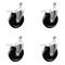 Service Caster 5 Inch SS Phenolic Swivel 12mm Threaded Stem Caster Set Total Lock Brake SCC SCC-SSTSTTL20S514-PHS-M1215-4 - alternate 1